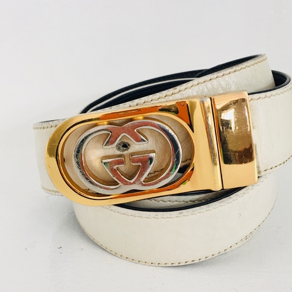 Gucci Accessories - GUCCI Vintage Reversible Leather Belt M/L